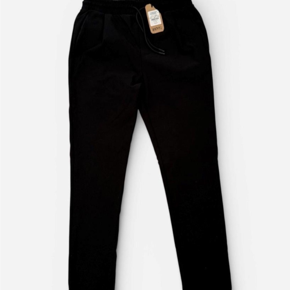 NWT Men's Slim Black Stretch Joggers / Lightweight Drawstring Pants, Small